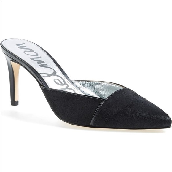 Sam Edelman 'Odelia' Pointy Toe Mule Pump Black - Picture 1 of 5